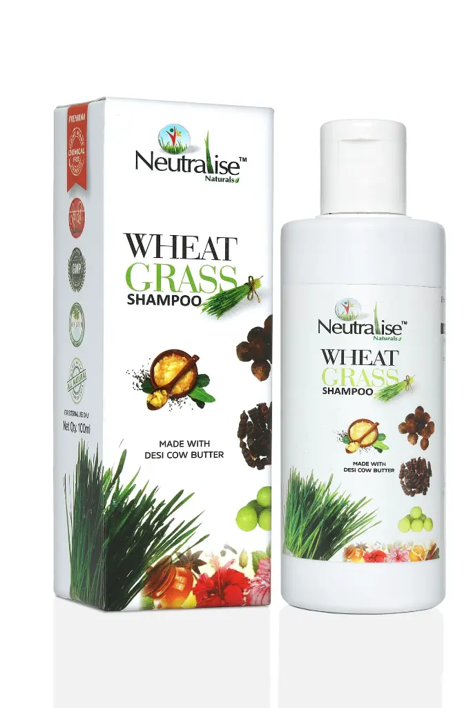 Neutralise Wheatgrass  Shampoo  for Scalp Psoriasis Eczema scales Dandruff Hairfall and more.webp